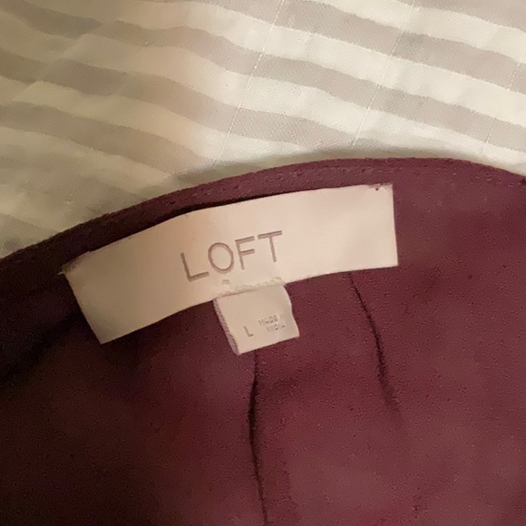 Loft Burgundy Tunic Dress L - Picture 6 of 9